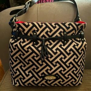 Spartina 449 brand Natural Linen and Leather Purse